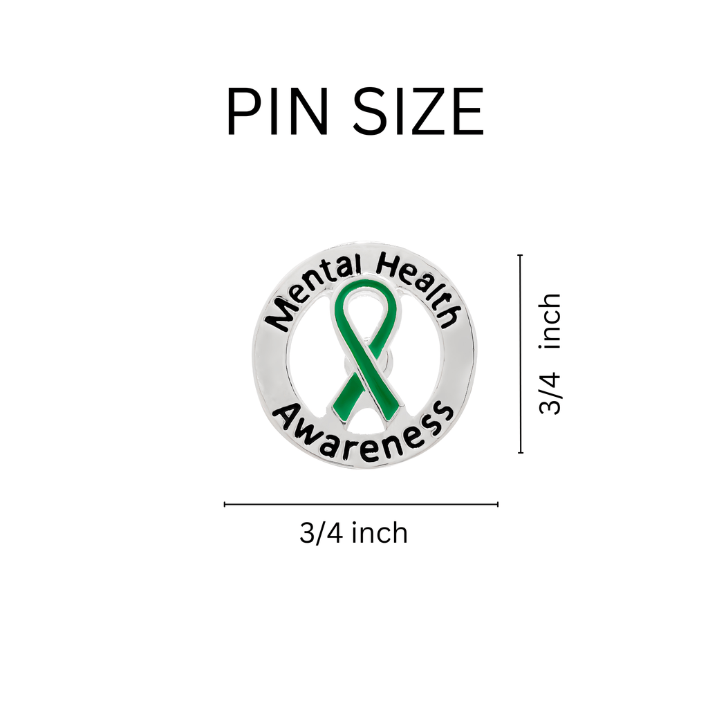 Circle Mental Health Awareness Ribbon Pins